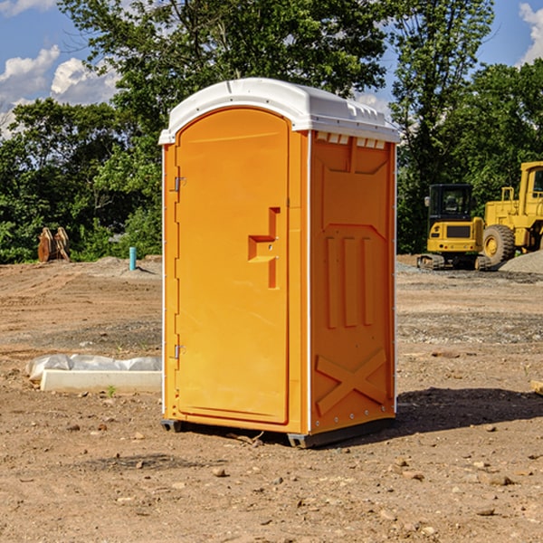 how often are the porta potties cleaned and serviced during a rental period in Trent Texas